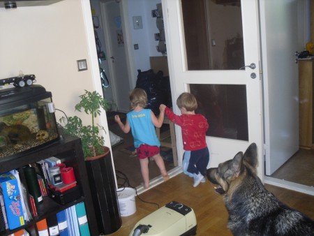 Kom lillebror vi skal ind på rummet og lege